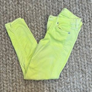 Neon 7 For all Mankind cropped skinny jeans